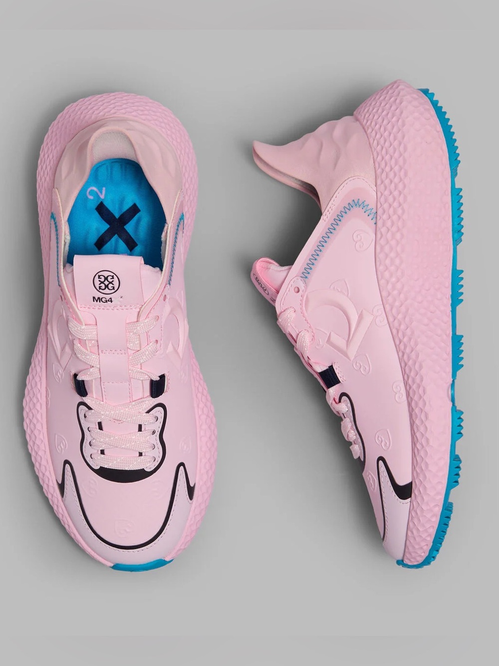 G/Fore MG4x2 Heart G’s Hybrid Golf Cross Trainer Shoes Sneaker Blush Pink Womens